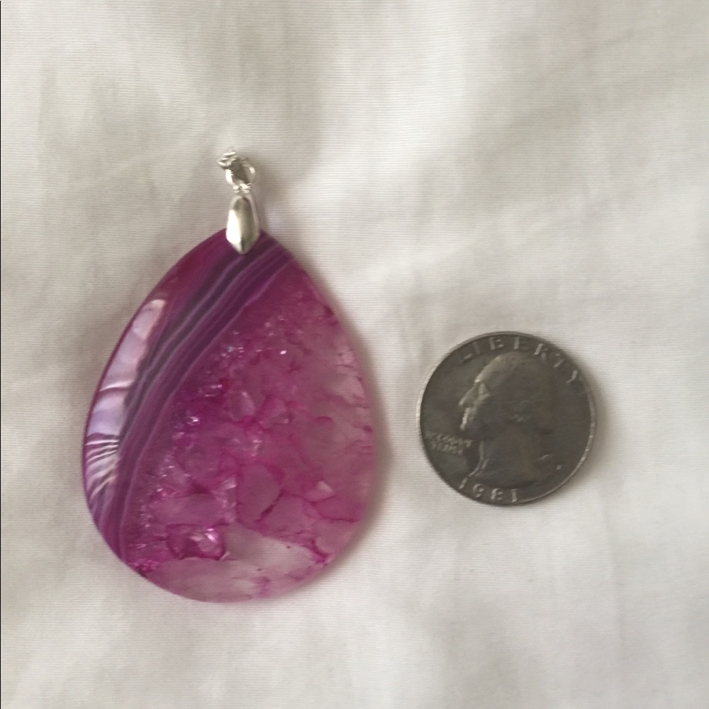 Hand Carved Agate Boho Pendant (One Of A Kind)